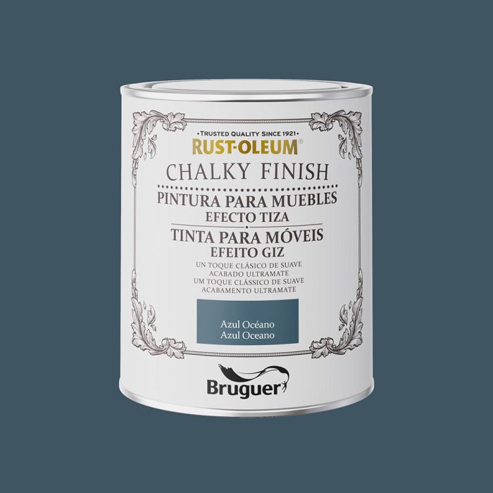 Bruguer Rust-oleum Chalky Finish Pintura al Agua Azul Oceano Efecto Tiza 0,750L 5733886 0 Bruguer Rust-oleum Chalky Finish Pintura al Agua Azul Oceano Efecto Tiza 0,750L 5733886 0
