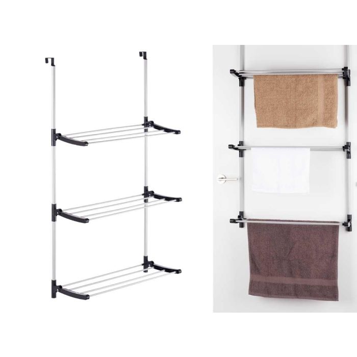 Tendedero de Puerta Plegable Kipit 3 Estantes 6.5 Metros, 7x61.5x12.5 cm (12 Unidades) 1 Tendedero de Puerta Plegable Kipit 3 Estantes 6.5 Metros, 7x61.5x12.5 cm (12 Unidades) 1