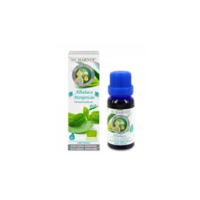 MARNYS Aceite Esencial de Albahaca Alimentario Bio 15ml - Ocimum basilicum para Uso Oral y Tópico