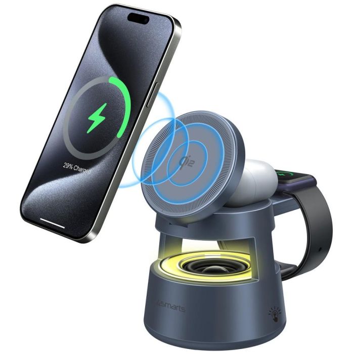 4smarts Qi2 Ladestation Aura Sound spacegrau 1
