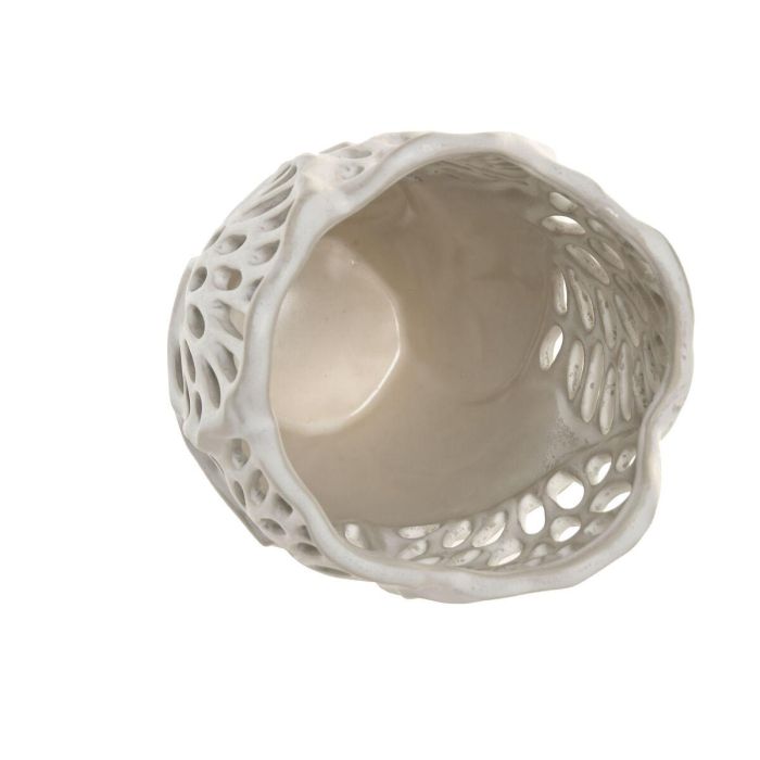 DKD Home Decor Jarrón Shabby Chic de Cerámica Blanco 18 x 25 x 18 cm 1 DKD Home Decor Jarrón Shabby Chic de Cerámica Blanco 18 x 25 x 18 cm 1