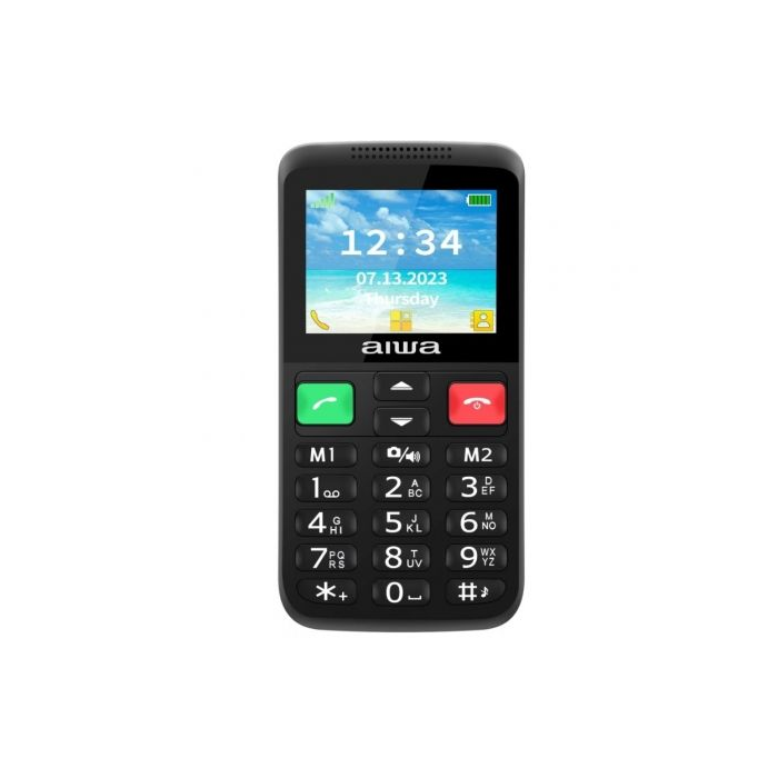 Teléfono Móvil Aiwa FPH-S200-4G para Personas Mayores/ Negro