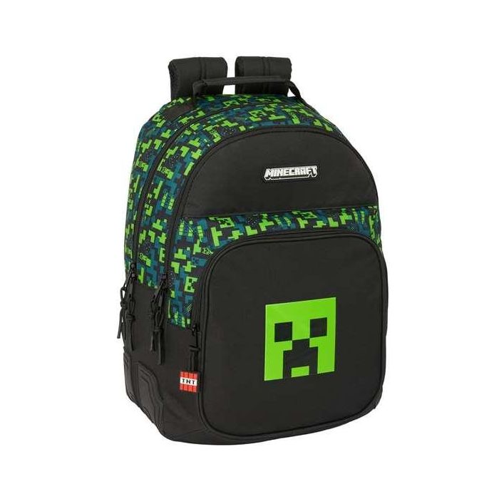 Safta Mochila Doble con Cantoneras Adaptable a Carro Minecraft TNT 420x320x150 mm Safta Mochila Doble con Cantoneras Adaptable a Carro Minecraft TNT 420x320x150 mm