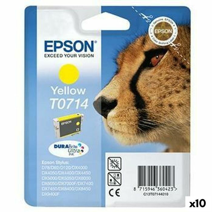 Epson T071340 Cartucho de Tinta Amarillo 7 mL para Stylus D78/92/120/DX40X0/44X0/50X0/60X0/74X0/84X0/7000F Epson T071340 Cartucho de Tinta Amarillo 7 mL para Stylus D78/92/120/DX40X0/44X0/50X0/60X0/74X0/84X0/7000F