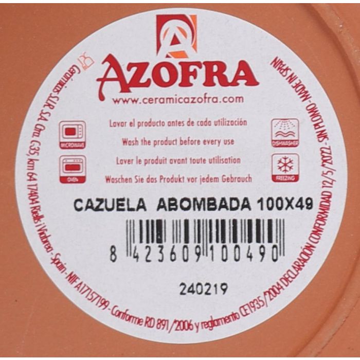 Cazuelita Abombada Azofra Ø10x5 cm - Inde (14 Unidades) 1 Cazuelita Abombada Azofra Ø10x5 cm - Inde (14 Unidades) 1