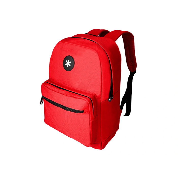 Antartik Mochila Escolar Roja 320x140x430 mm con Bolsillo Portátil 15.6" y Múltiples Bolsillos 5