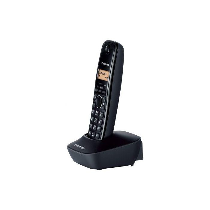 TELÉFONO INALÁMBRICO DECT PANASONIC KX-TG1611JTH NEGRO - IDENTIFICACIÓN LLAMADAS- 50 MEMORIAS - PANTALLA LCD - POSIBILIDAD INSTALACIÓN PARED