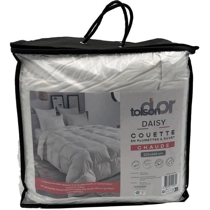 TOISON D'OR - Cálido edredón Daisy (300g/m²) - 220x240cm - Plumas y plumón - 2 personas - Blanco 2 TOISON D'OR - Cálido edredón Daisy (300g/m²) - 220x240cm - Plumas y plumón - 2 personas - Blanco 2