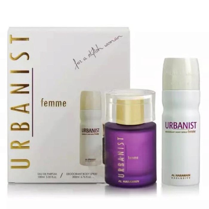 Al Haramain Urbanist femme eau de parfum 100 ml vaporizador + desodorante corporal 200 ml vaporizador Al Haramain Urbanist femme eau de parfum 100 ml vaporizador + desodorante corporal 200 ml vaporizador