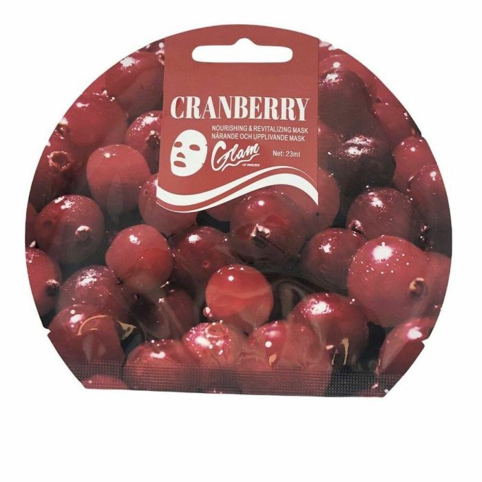Glam Of Sweden Mascarilla Facial Cranberry Nutritiva Antiarrugas para Piel Seca y Líneas de Expresión 23 ml Vegana
