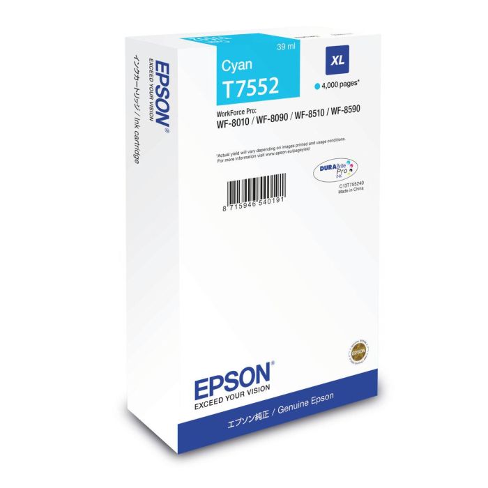 EPSON Cartucho Cian XL 4000p WF-8xxx EPSON Cartucho Cian XL 4000p WF-8xxx