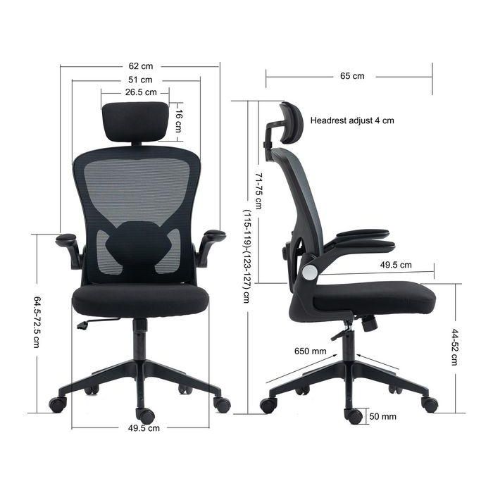 Sandberg ErgoFusion Gaming Chair Basic Silla Gamer Ergonómica con Respaldo en Malla Transpirable y Reposacabezas Ajustable 9