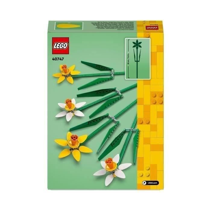 LEGO 40747 Narcisos Flowers Set de Construcción Coleccionable - Ramillete de 4 Flores Amarillas y Blancas, Ideal Regalo Decorativo 4
