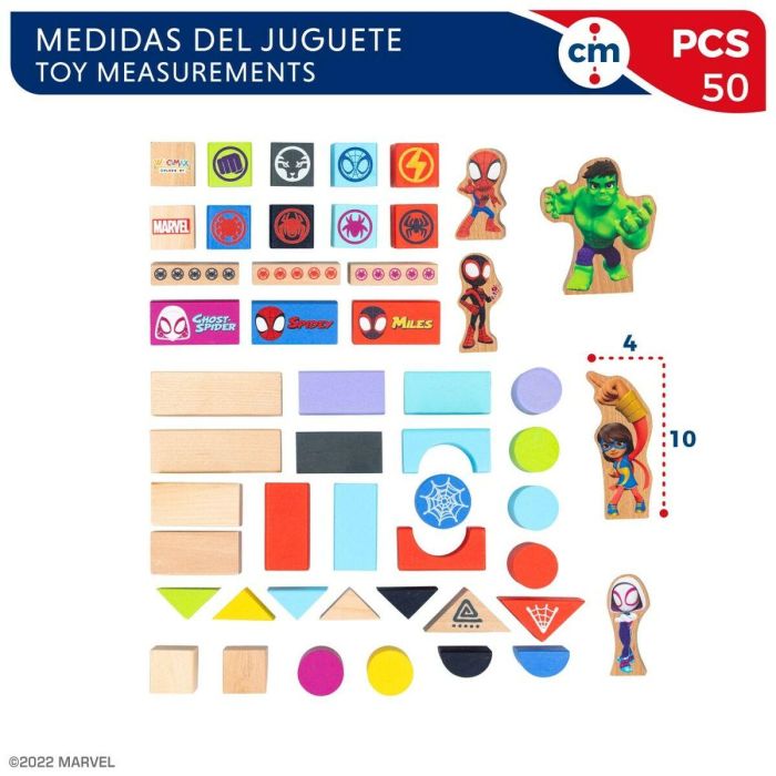 Playset Spidey Amazing Friends 50 Piezas 4 Unidades 8 x 9,5 x 1,5 cm 2