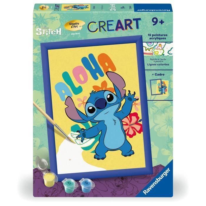 Ravensburger RAV00025844 CreArt Kids Kit de Pintura por Números, Diseño Puntada, 18 x 24 cm, para +7 Años