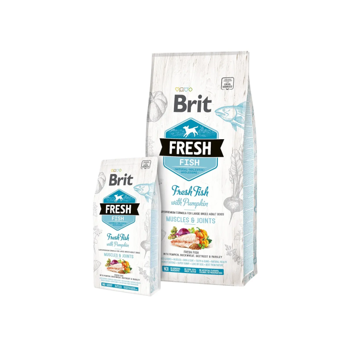 Brit Fresh Adult Large Perro Músculos y Articulaciones Pescado Calabaza 12 kg