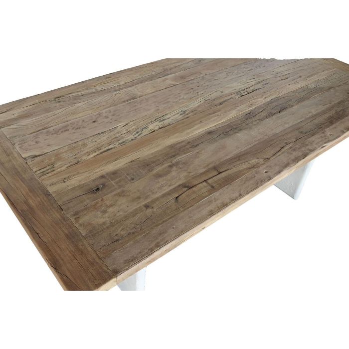 Mesa Comedor Mediterraneo DKD Home Decor Blanco Natural 100.5 x 77 x 200.5 cm 5 Mesa Comedor Mediterraneo DKD Home Decor Blanco Natural 100.5 x 77 x 200.5 cm 5