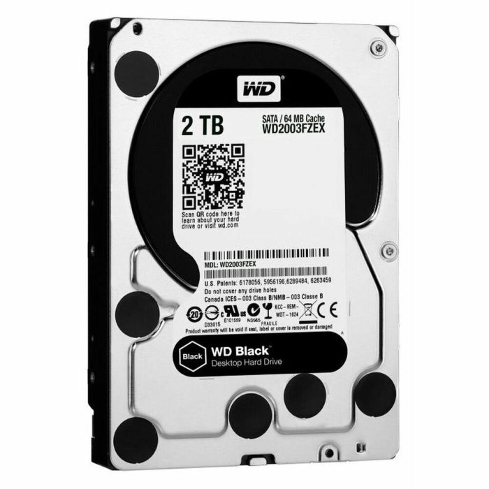 Western Digital WD_BLACK Disco Duro Interno 2 TB 7200 RPM 64 MB 3.5" SATA III Western Digital WD_BLACK Disco Duro Interno 2 TB 7200 RPM 64 MB 3.5" SATA III