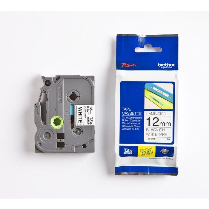 Brother Genuine Brother TZe-231 Labelling Tape Cassette – Black on White, 12mm wide 3 Brother Genuine Brother TZe-231 Labelling Tape Cassette – Black on White, 12mm wide 3