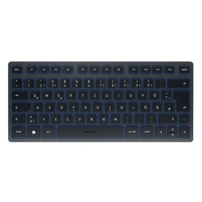 Cherry Keyboard KW 7100 MINI Teclado Bluetooth [DE] Negro/Azul