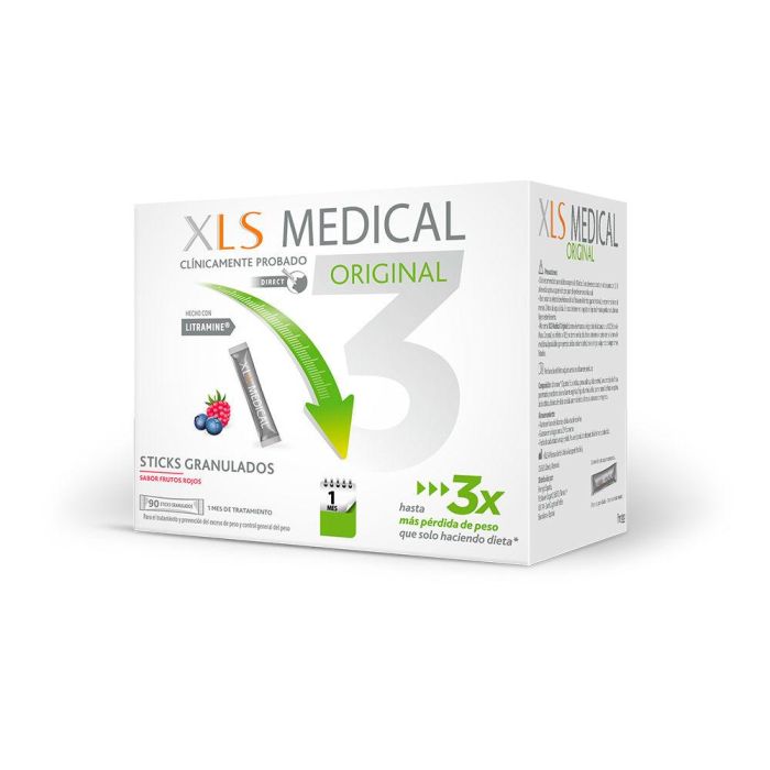 Xls Medical Original Captagrasas Sticks Granulados 90 u Control de Peso