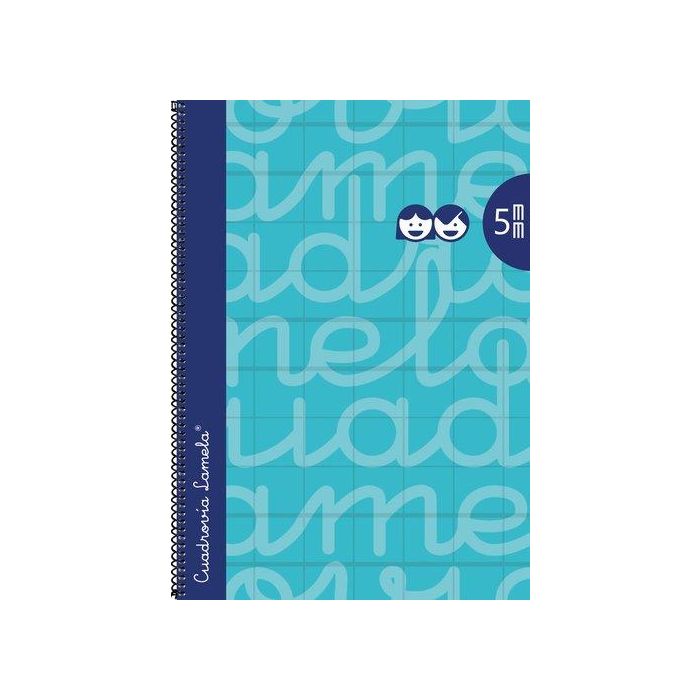 Lamela Bloc Tapa Forrada Fº 80H Cuadrovia 5 Mm Turquesa (Set de 5)