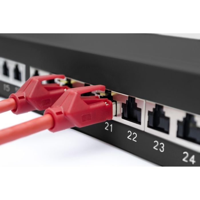 DIGITUS Patchpanel 1HE 24-Port Cat6a geschirmt schwarz 2 DIGITUS Patchpanel 1HE 24-Port Cat6a geschirmt schwarz 2