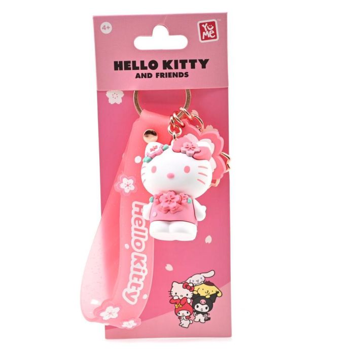 Bandai Llavero Hello Kitty Sanrio Sakura - PVC resistente con llavero de metal, 7x17.5cm 2 Bandai Llavero Hello Kitty Sanrio Sakura - PVC resistente con llavero de metal, 7x17.5cm 2