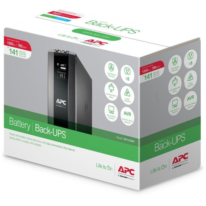 APC BR1300MI UPS Línea Interactiva 1.3kVA 780W 8 Salidas AC Negro 6 APC BR1300MI UPS Línea Interactiva 1.3kVA 780W 8 Salidas AC Negro 6