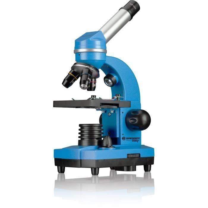 Microscopio para estudiantes BIOLUX SEL - BRESSER JUNIOR - aumento 40x-1600x - kit de experimentación - azul 3 Microscopio para estudiantes BIOLUX SEL - BRESSER JUNIOR - aumento 40x-1600x - kit de experimentación - azul 3