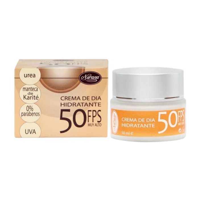 NURANA Crema de Día Hidratante SPF50 para Mujer, 50ml