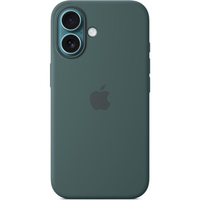 Apple iPhone 16 - Funda de Silicona con MagSafe, Verde Lago 1