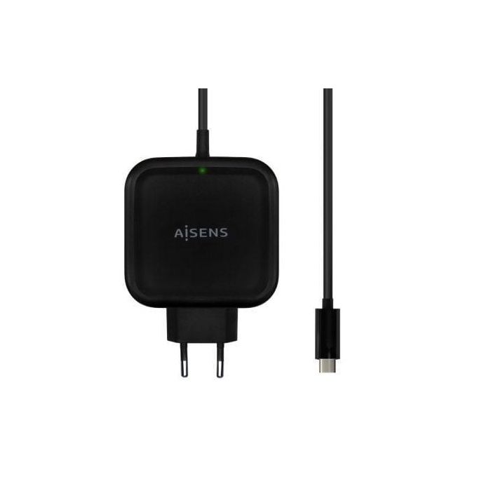 Aisens Cargador USB-C 65W PD3.0 QC3.0 con Cable 1.2M Negro