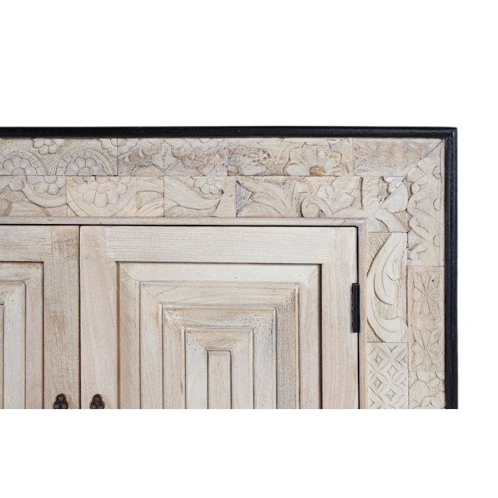 Giner y Colomer Aparador de Madera de Mango con 4 Puertas Talla 2 195 cm 3