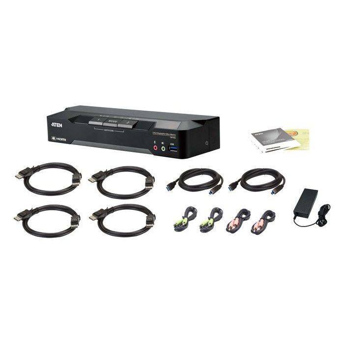Aten 2-Port 4K DisplayPort Dual Display Mini-Matrix Boundless KVM Switch 3 Aten 2-Port 4K DisplayPort Dual Display Mini-Matrix Boundless KVM Switch 3