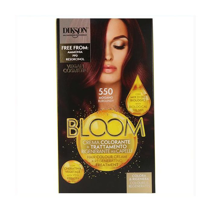 Dikson Bloom Crema Color 550 Caoba - Colorante y Tratamiento Regenerador para Cabello