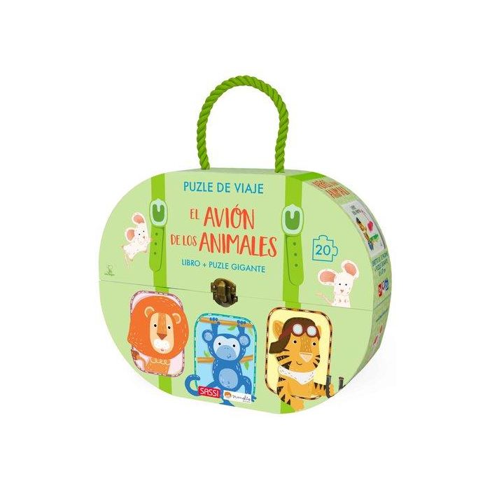 Puzle De Viaje Y Libro Sassi Manolito Books El Avion De Los Animales 20 Piezas (+3 Años)