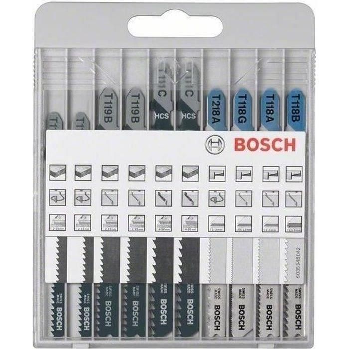 Surtido básico de hojas de sierra de calar para metal y madera, 10 piezas - BOSCH Surtido básico de hojas de sierra de calar para metal y madera, 10 piezas - BOSCH