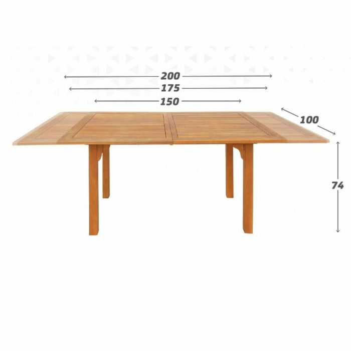 Mesa Extensible Aktive Madera de acacia Rectangular 200 x 100 x 74 cm 1 Mesa Extensible Aktive Madera de acacia Rectangular 200 x 100 x 74 cm 1