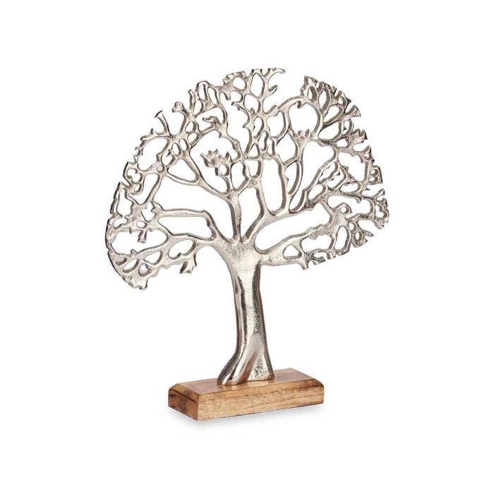 Arbol De La Vida Metal Plata Base Madera Giftdecor 31X33CM (6 Unidades) 1 Arbol De La Vida Metal Plata Base Madera Giftdecor 31X33CM (6 Unidades) 1