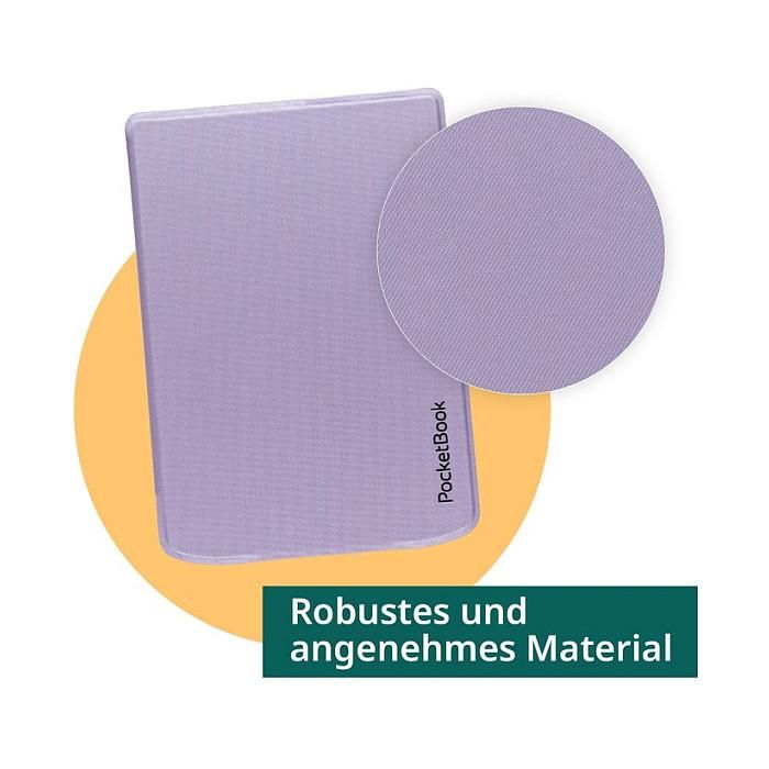PocketBook Funda SH-TR-634-LPL-WW Folio Transparente Lavanda de Microfibra y Cuero PU para eReader Verse, Verse Lite, Verse Pro