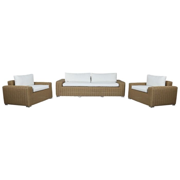 Sofa Terraza Y Jardin DKD Home Decor Marron Claro Beige 85 x 80 x 222 cm Set de 4 7