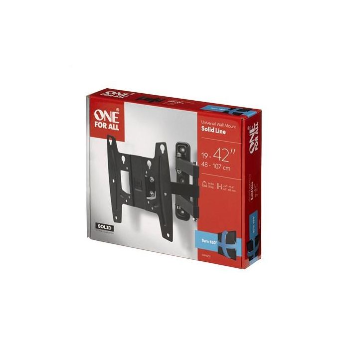 One For All WM4251 Soportre Pared TV Giratorio 180° 19'' a 42'' Apto 75x75 100x100 200x100 200x200 VESA Inclinación Ajustable 1 One For All WM4251 Soportre Pared TV Giratorio 180° 19'' a 42'' Apto 75x75 100x100 200x100 200x200 VESA Inclinación Ajustable 1