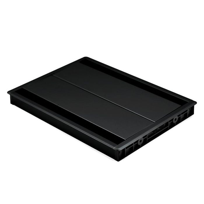 HERRAJES ALK Pasacable con Tapa Amortiguada Acabado Negro