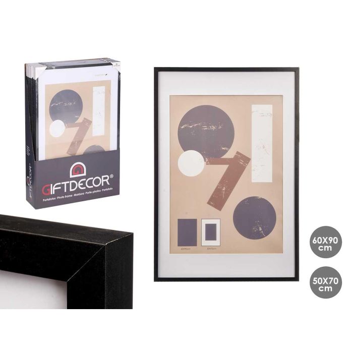 Portafoto de Pared Madera con Paspartú 50x70 cm Negro - Giftdecor (6 Unidades) Portafoto de Pared Madera con Paspartú 50x70 cm Negro - Giftdecor (6 Unidades)