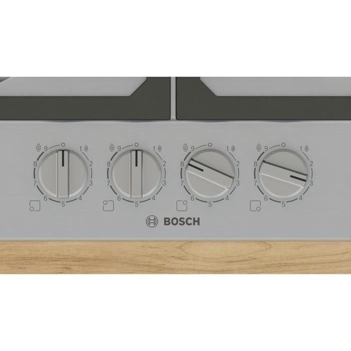 Bosch PCP6A5I90 Placa de Gas, Serie 6, 4 Fuegos, Acero Inoxidable, 52 x 58.2 x 4.5 cm 2 Bosch PCP6A5I90 Placa de Gas, Serie 6, 4 Fuegos, Acero Inoxidable, 52 x 58.2 x 4.5 cm 2