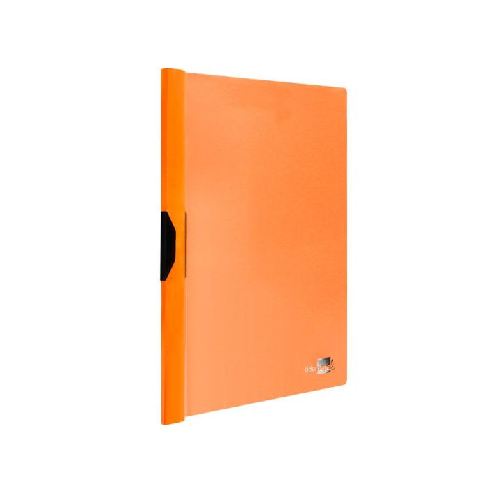 Carpeta Liderpapel Dossier Pinza Lateral Polipropileno Din A4 Naranja Fluor Opaco 30 Hojas Pinza Deslizante 3