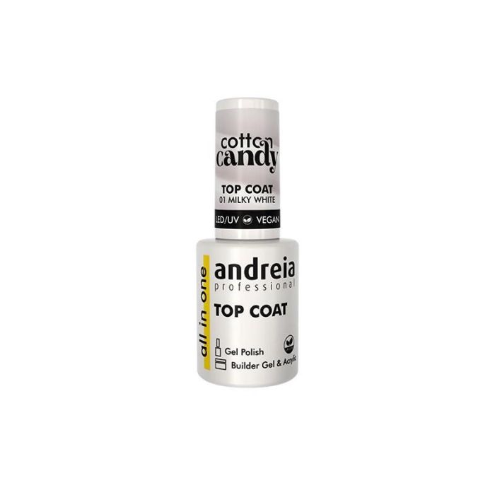 Andreia Top Coat Cotton Candy Color 01 Milky White 10.5 ml