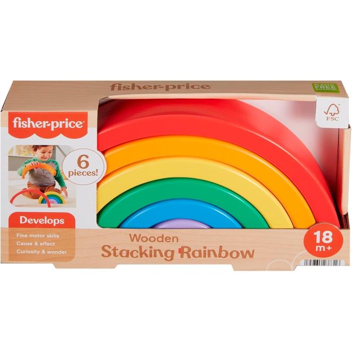 Arcoíris Apilable De Madera Hxt73 Fisher Price 3 Arcoíris Apilable De Madera Hxt73 Fisher Price 3