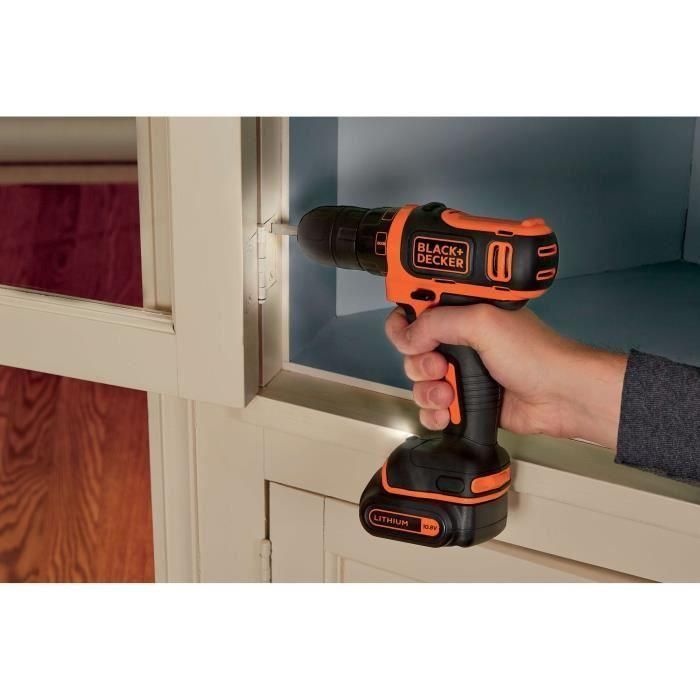 Black & Decker Destornillador Inalámbrico 10.8V, 2 Baterías Litio, Control de Torque 10 Posiciones y Caja 5